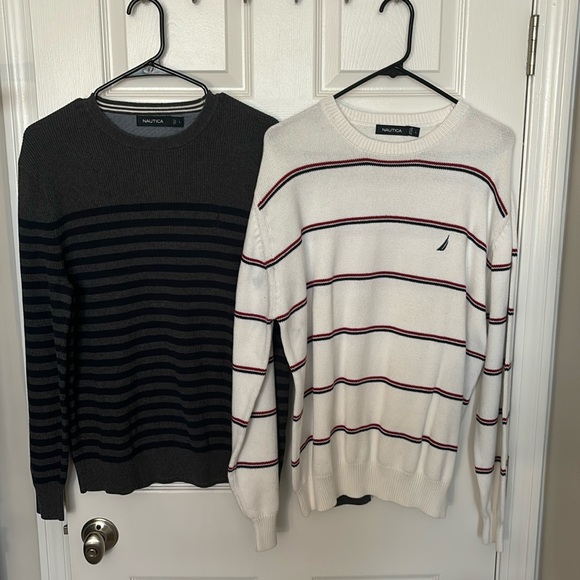 Other - Nautica Men’s (bundle of 2) Striped Sweaters Both Sz Large